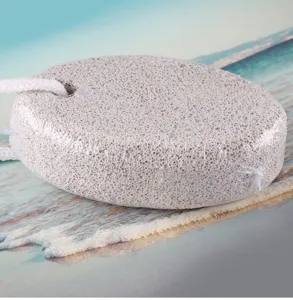 Oval natural volcanic pumice stone with hanging rope for foot dead skin callus removal tool