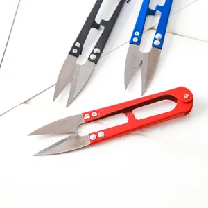 Multi-functional U-shaped thread snips spring scissors for household sewing and crafts