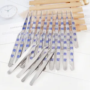 Stainless Steel Precision Tweezers Set Straight and Curved Tips Multipurpose Craft Tools For Home Hardware Repair