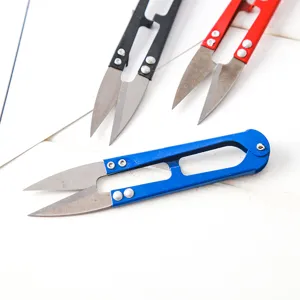 Multi-functional U-shaped thread scissors home sewing snips sharp trimming tools 3 pack