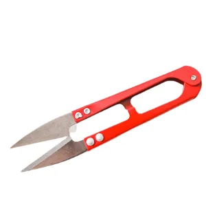 U-shaped thread clipper for sewing, compact spring hand scissor for trimming loose threads.