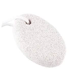 Natural volcanic pumice stone with hanging rope for foot care, exfoliating dead skin and calluses.