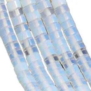 Opalite disc beads 2x4mm gemstone loose beads semi finished DIY bracelet jewelry making supplies