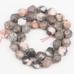 Natural stone faceted loose beads irregular rhombus DIY handmade bracelet jewelry making components
