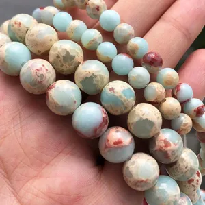 Natural gemstone round beads strands for DIY jewelry making, bracelet crafting accessories.