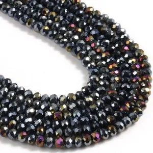 AB color crystal bicone faceted loose beads for DIY bracelet necklace jewelry making supplies.