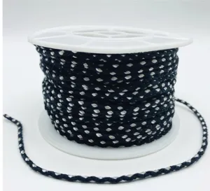 Black Braided Cotton Cord Tibetan Style Thread Heavy Duty Wear Resistant Rope For DIY Crafts Jewelry Making