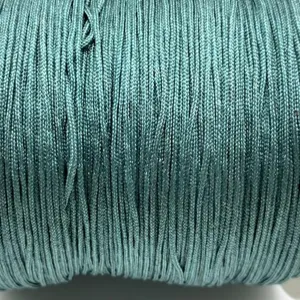 Dark green DIY jade cord detail shot, perfect for handmade bracelets, necklaces, and jewelry crafting.