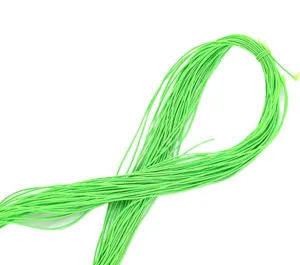 Cordón elástico verde brillante de 1mm para pulseras DIY fabricación de joyas artesanía