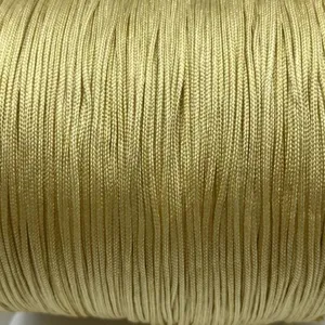Golden jade cord detail shot, perfect for DIY handmade bracelets, necklaces and beading crafts.
