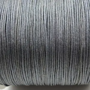 0.6mm grey jade cord for DIY bracelets, necklaces, and beading crafts. Durable weaving thread.