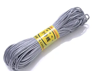Silver Grey Chinese Knot Cord 1.5mm DIY Braided Thread Bracelet Craft Cord Making Supply