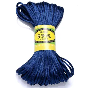 Dark blue size 5 Chinese knot cord for DIY handmade weaving and crafting projects