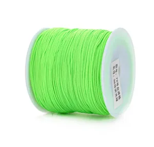 Cordino di giada Taiwan verde fluorescente N. 72 per creazione di gioielli fai da te e tessitura.