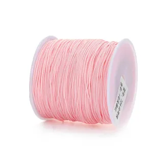 Cordino di giada rosa 0.8mm filo per tessitura di gioielli fai da te artigianato vista dettagli.