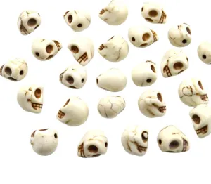 White turquoise skull beads loose DIY jewelry making accessories main view display