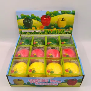 Groothandelsdisplaydoos met 12 realistische gesimuleerde paprika-knijpspeeltjes voor stress