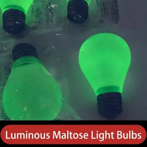 Luminous Bulb Squishy Toy Glow In The Dark Slow Rebound Stress Relief Office Decompression Squeeze Toy TPR Maltose Bulb