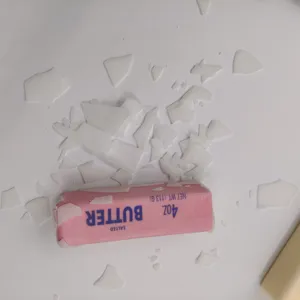 Giocattolo squishy rosa a forma di panetto di burro croccante antistress a rilascio lento