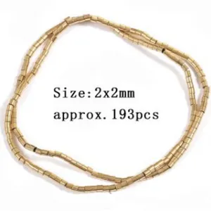 DIY golden round beads spacer beads for handmade bracelet jewelry making accessories 2x2mm