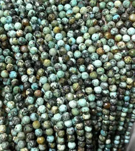 Perles en Cristal Synthétique Facettées Style Turquoise Africaine Pour Fabrication de Bijoux DIY Bracelet Collier Loisirs Créatifs