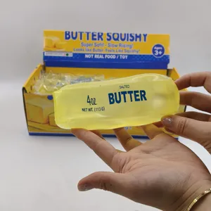 Langsam aufsteigendes gelbes Butter-Squishy-Spielzeug zum Stressabbau und sensorischen Spielen