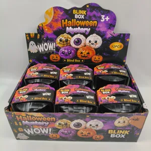 Halloween Mystery Blink Box 12er-Pack Squishy-Spielzeugset mit Geist- und Kürbis-Designs ab 3