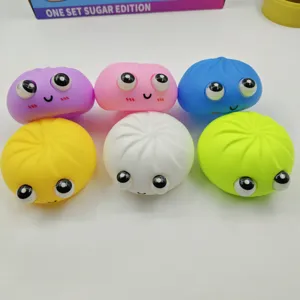 Lindo gran ojo bola de masa squishy juguetes para aliviar el estrés en 6 colores