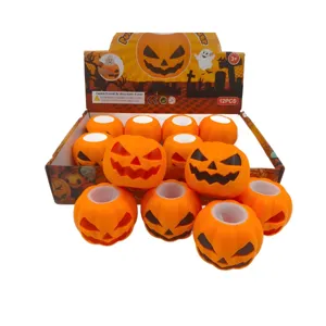 Σετ 12 τεμαχίων πορτοκαλί κολοκύθες Halloween Jack-o'-lantern παιχνίδια για το στρες