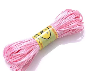 DIY pink Chinese knot cord 1.5mm 18 meters handmade bracelet weaving string material craft