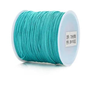 Cordino in nylon giada ciano 72# 0.8mm filo intrecciato fai da te per gioielli artigianali.