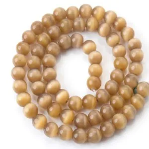 Golden cat eye stone beads loose round drilled DIY handmade bracelet jewelry making accessories