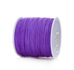 Vista dettagliata della bobina di corda di giada in nylon viola N. 72 per gioielli fai da te.