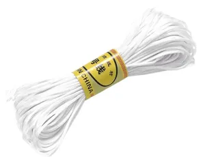 White Chinese knotting cord 1.5mm craft string for DIY handmade bracelets 18 meters