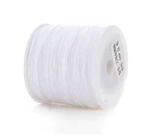 Dettaglio bobina di corda in nylon bianco, filato Taiwan 72# per creazione gioielli fai da te