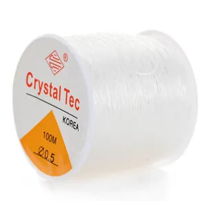Cordón de Cristal Elástico Transparente Cuentas Hilo Extensible Para Pulsera Hilo Fabricación de Joyas Manualidades DIY