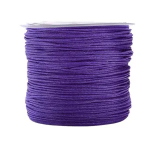 Paarse nylon koord 0.8mm spoel voor DIY sieraden maken, armband weven en handwerkprojecten.