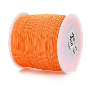 Bobina di corda di giada arancione filo di nylon 0.8mm per creazione di gioielli fai da te.