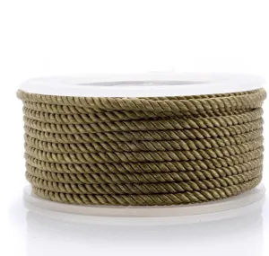 Close-up detail of the green milan cord for DIY handmade necklaces and crafting projects.