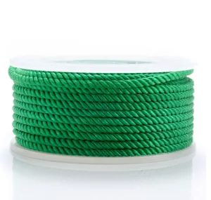 Green Milan cord nylon twisted rope spool for DIY handmade jewelry necklace making supplies