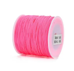 N. 72 cordino di giada rosa pesca 0.8mm filo intrecciato DIY accessori gioielli rocchetto