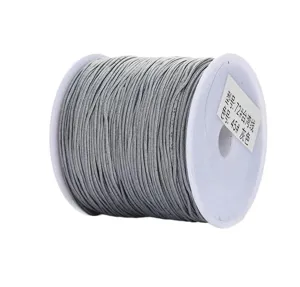 Bobina di corda di giada in nylon grigio 0,8 mm 72# per creazione di gioielli fai-da-te e bracciali.