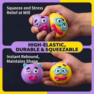 Detailed view of high-elasticity squeeze toys showing slow rebound feature and soft material