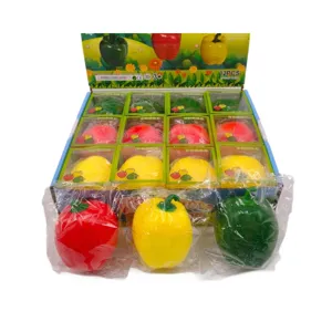 Simulatie paprika decompressie knijpspeelgoed set met 12 stuks in kleurrijke displaydoos