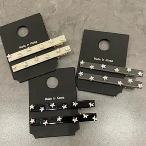 Molletta per Capelli Donna Stile Coreano con Stella e Strass Elegante Fermaglio in Acrilico Accessorio per Capelli Quotidiano