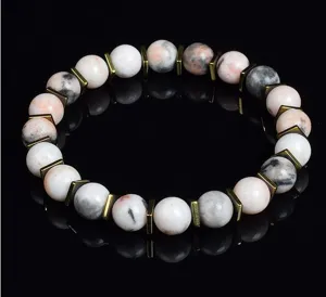 Edelstein Perlen Armband mit Metallabstandshaltern Mode Yoga Schmuck Hauptansicht Artikel