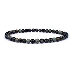 4mm natural stone yoga beaded bracelet for men and women minimalist stacking jewelry