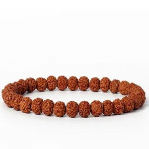 Natural 7mm Bodhi Seed Prayer Beads Bracelet for Daily Meditation Wooden Mala Jewelry