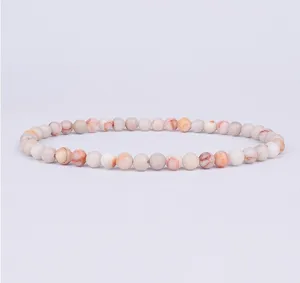 4mm Natural Stone Bead Bracelet Yoga Meditation Prayer Beaded Bracelet For Women Men