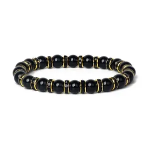 Perlen Yoga Armband Mit Strass Abstandshalter Achat Chalcedon Stein Buddha Gebet Armband Mode Schmuck Geschenk Für Damen